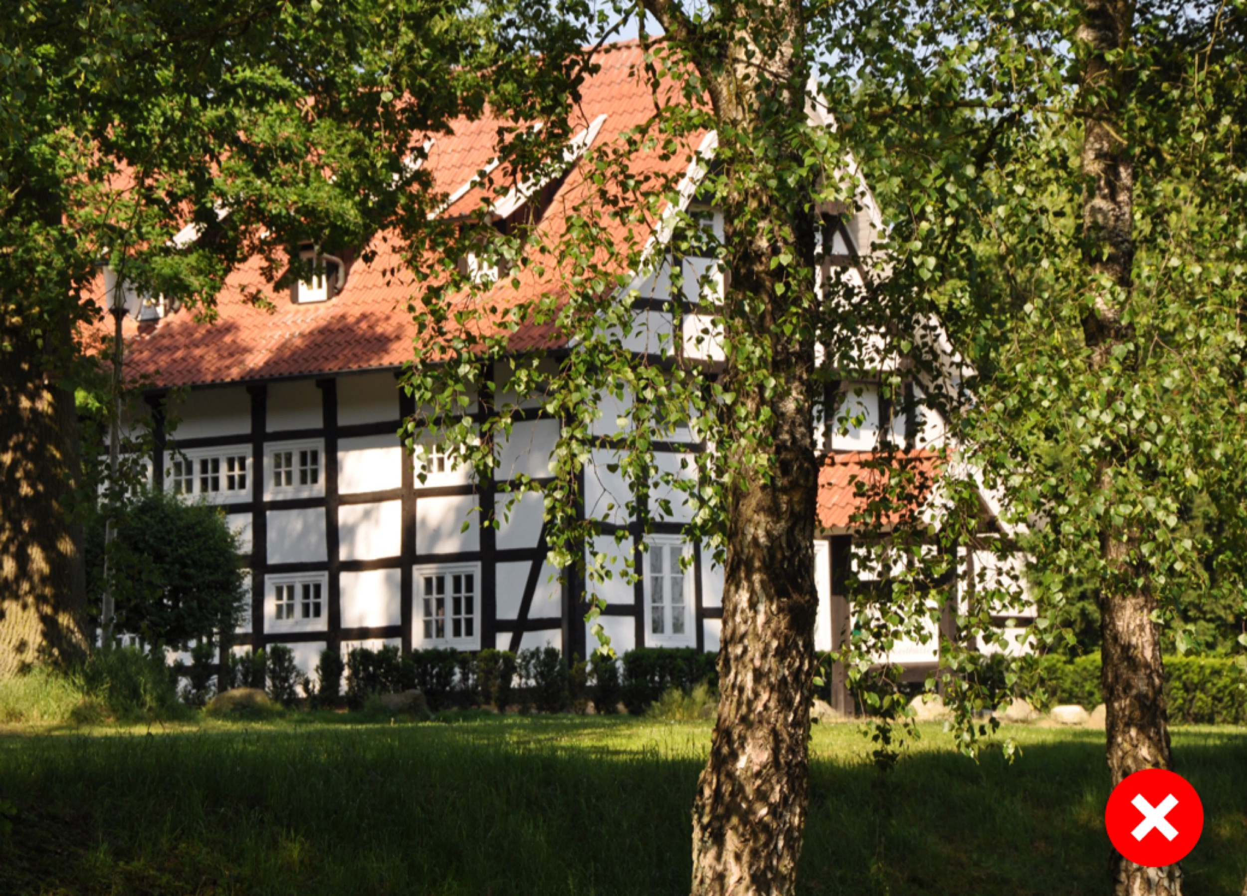 sicht auf haus gehindert