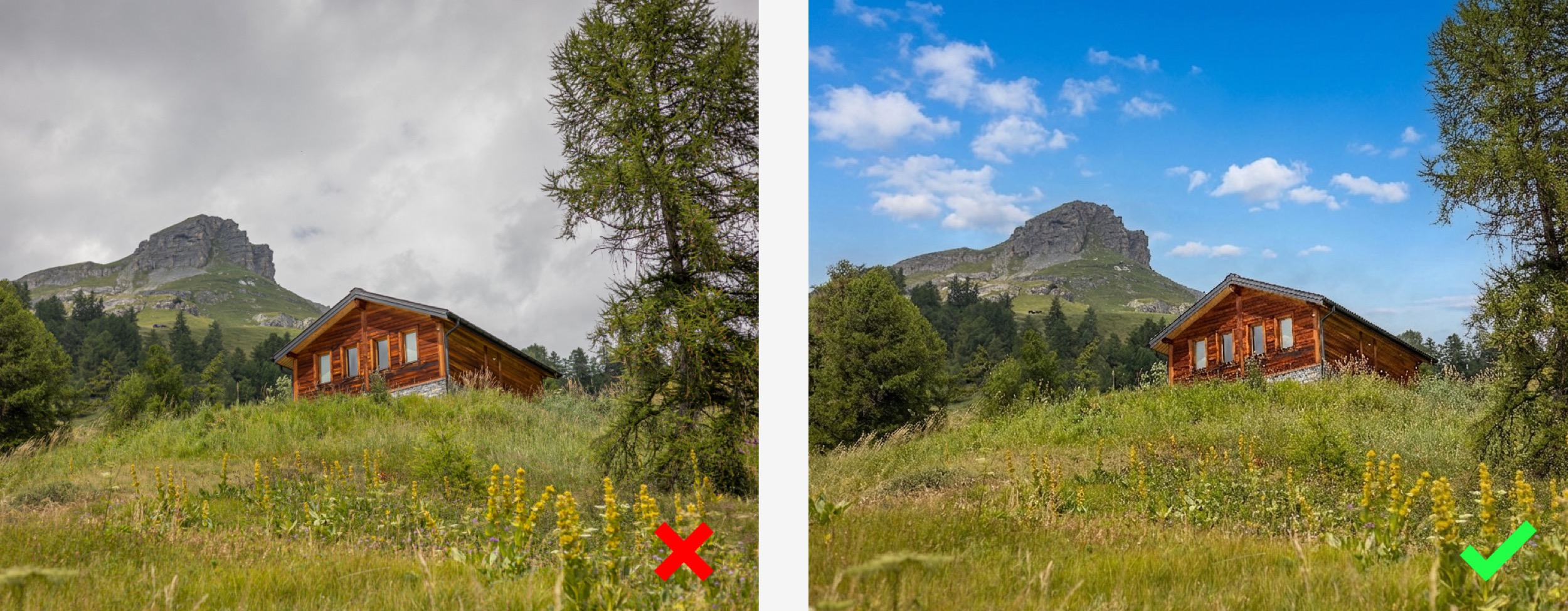 wetter optimale ferienhaus fotografie